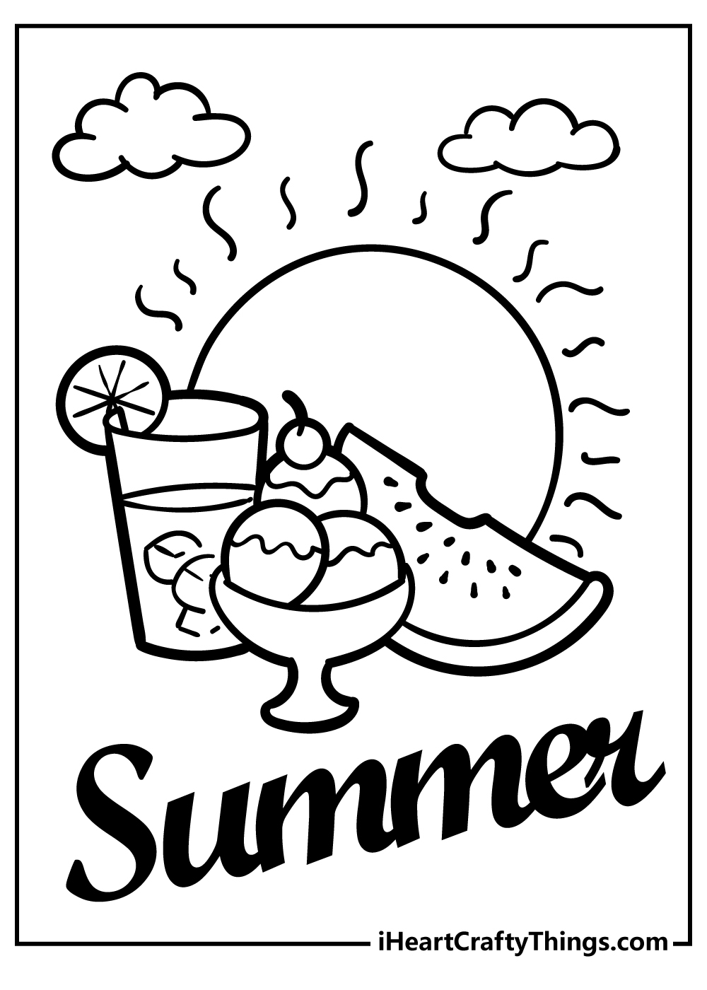 Printable Coloring Pages Summer
