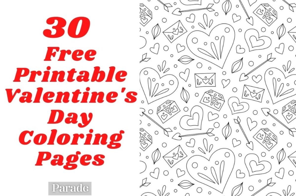 30 Valentine s Day Coloring Pages Free Printable For Kids Adults Parade