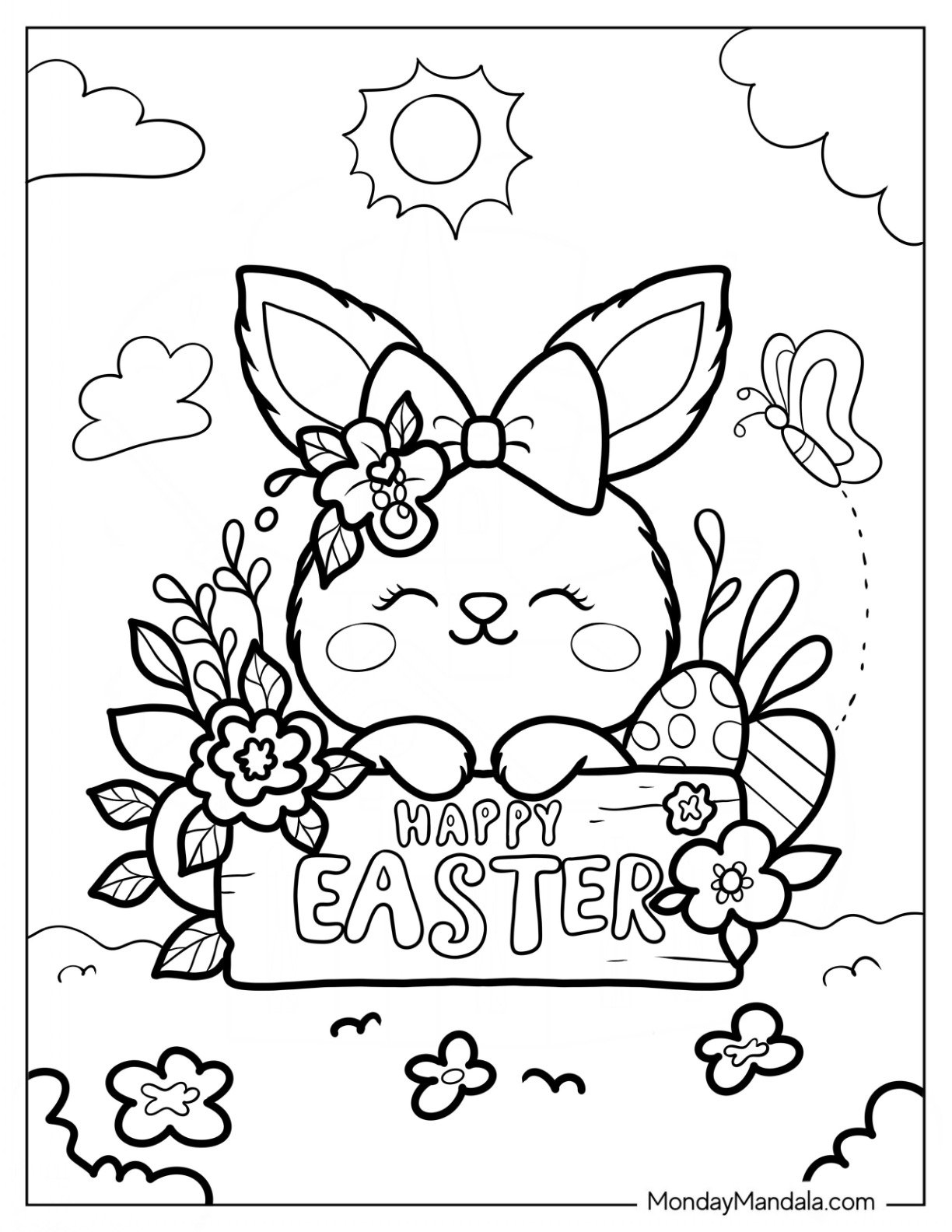 Preschool Easter Coloring Pages Printable