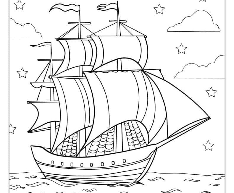 32 Boat Ship Coloring Pages Free PDF Printables