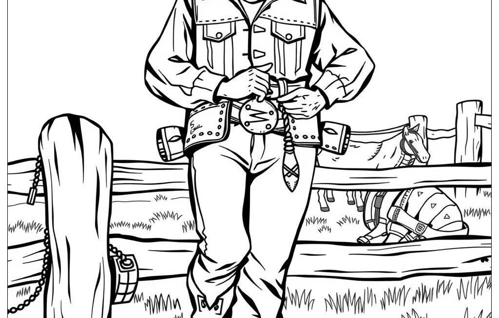 32 Cowboy Coloring Pages Free PDF PNG Printables