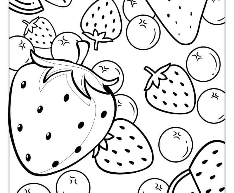 32 Fruit Coloring Pages Free PDF Printables