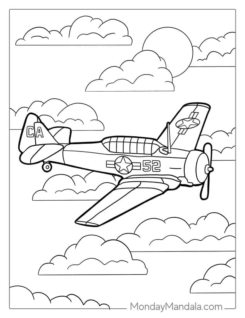 Printable Coloring Pages Of Airplanes
