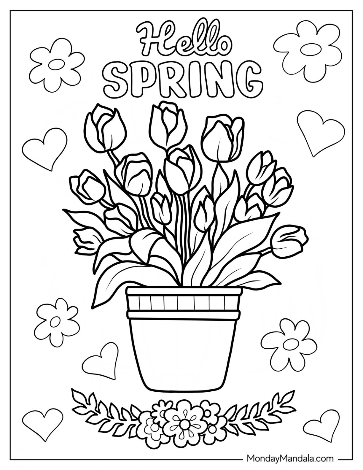 Spring Printable Coloring Pages