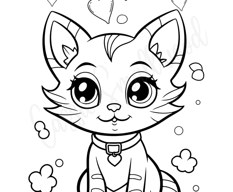 37 Cute Cat Coloring Pages Cassie Smallwood