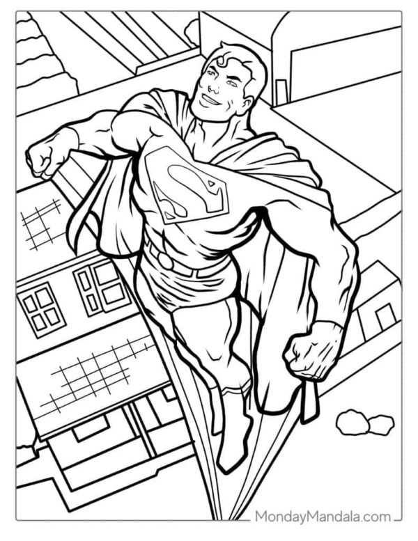 Superman Coloring Pages Free Printable