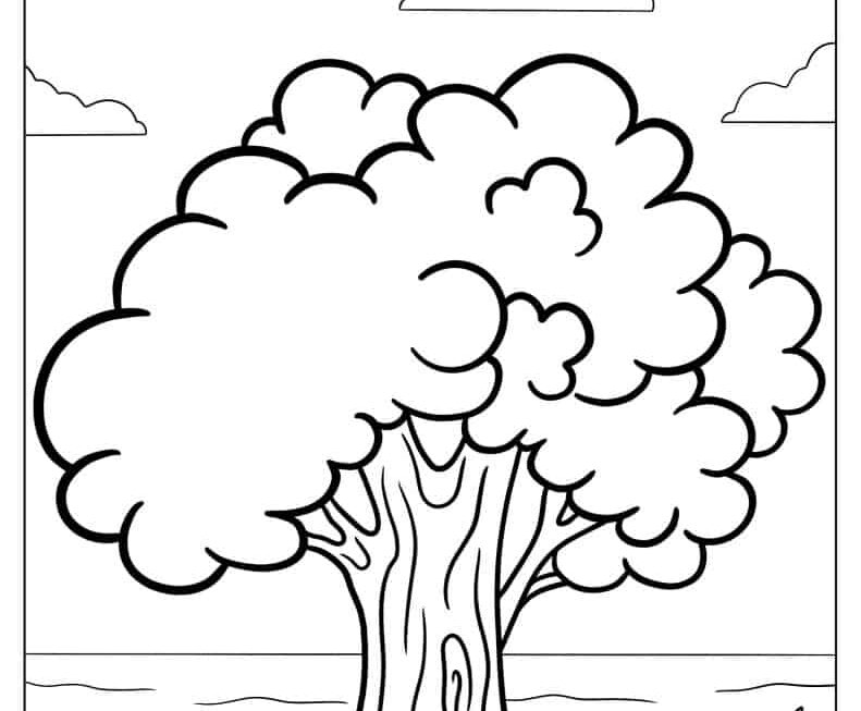 38 Tree Coloring Pages Free PDF Printables