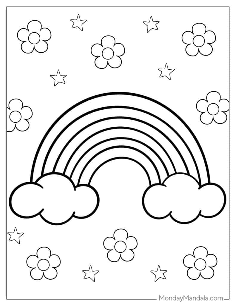 39 Rainbow Coloring Pages Free PDF Printables 
