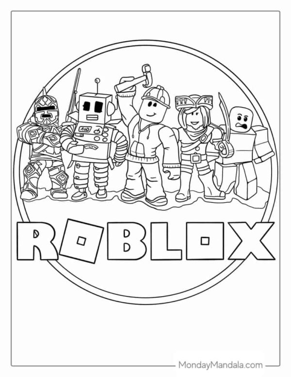 Roblox Coloring Pages Printable Free