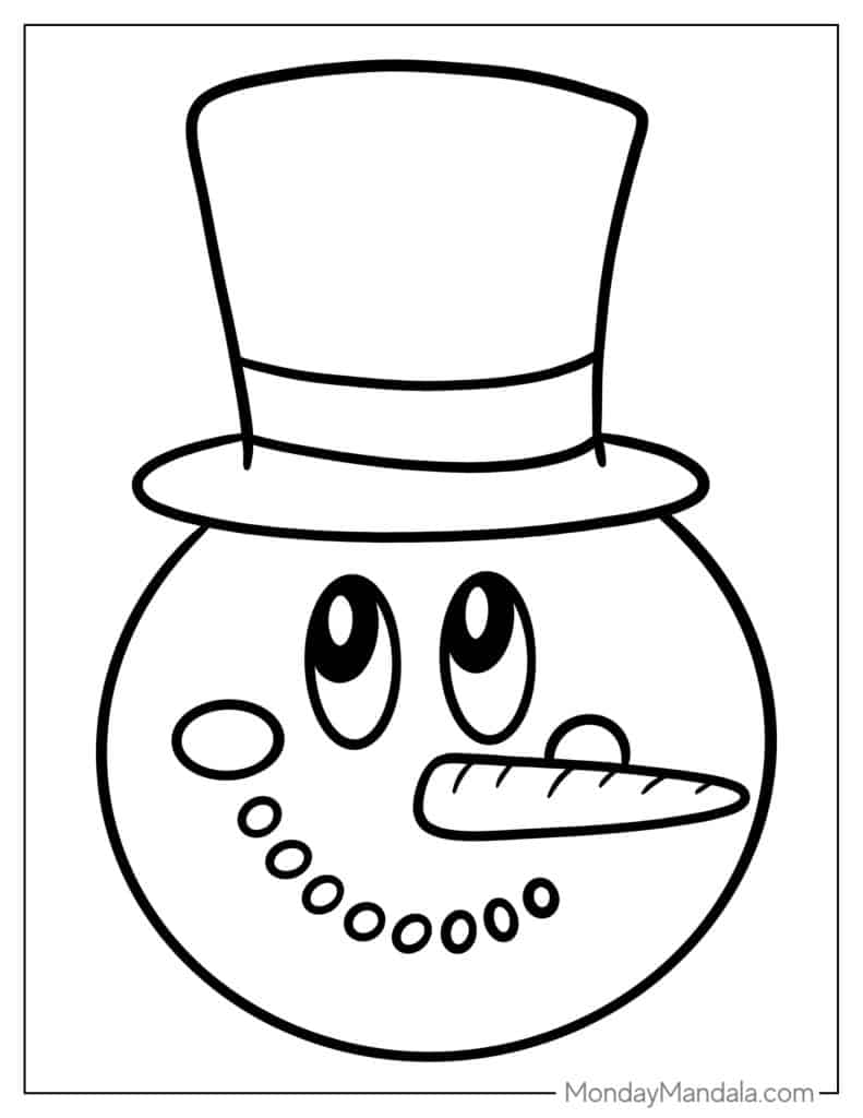 Snowman Printable Coloring Pages