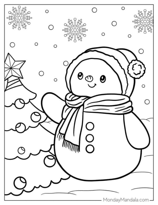 Snowman Printable Coloring Pages