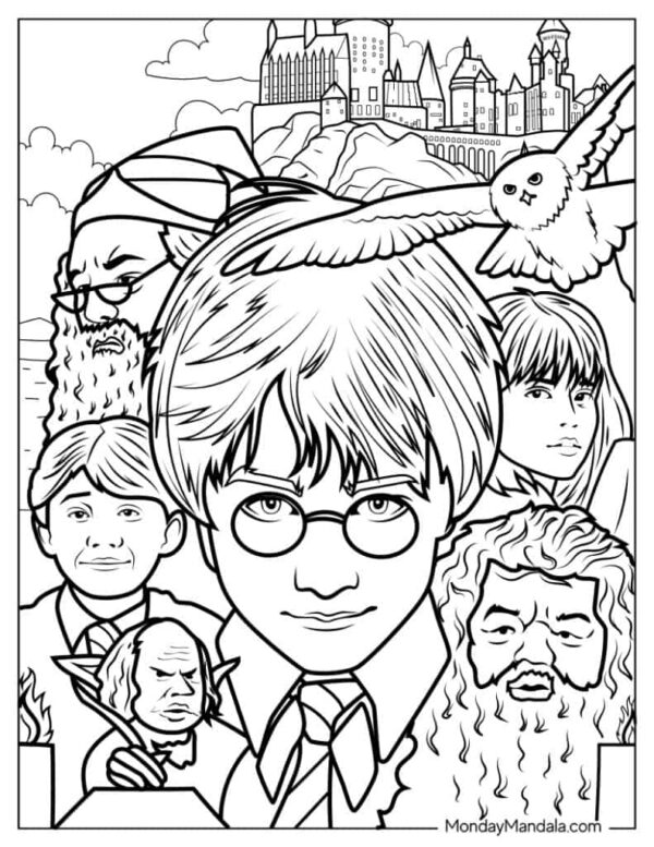 Printable Coloring Pages Harry Potter