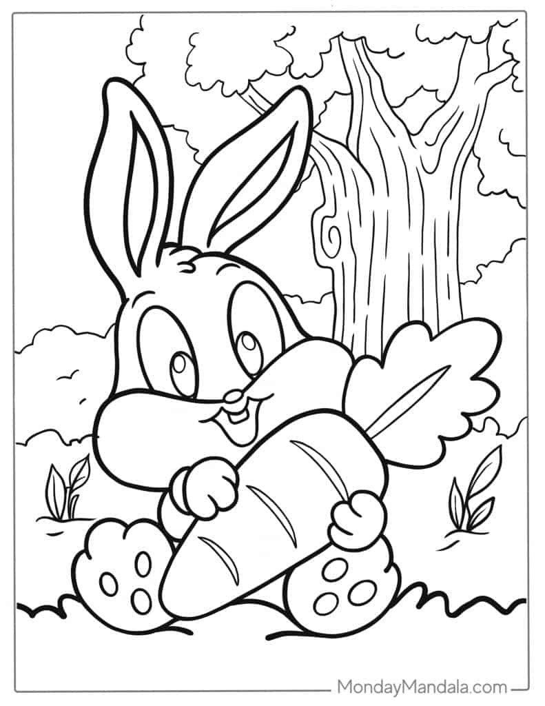 44 Rabbit Coloring Pages Free PDF Printables 