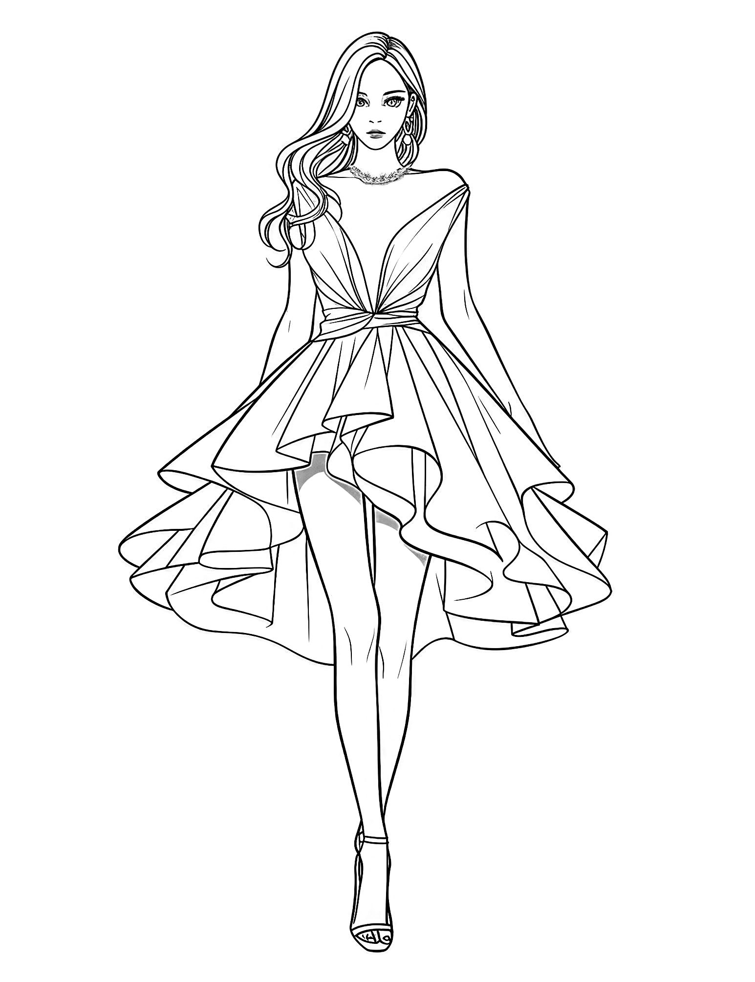 49 Stunning Dress Coloring Pages For Kids And Adults Our Mindful Life