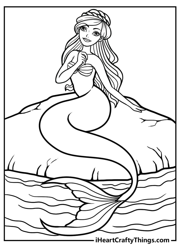 50 Mermaid Coloring Pages Free To Download PDF Printables 