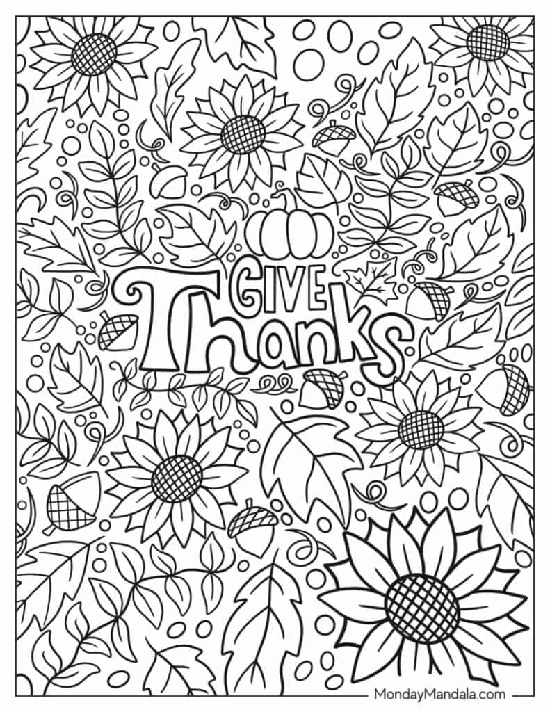 50 Thanksgiving Coloring Pages Free PDF Printables 
