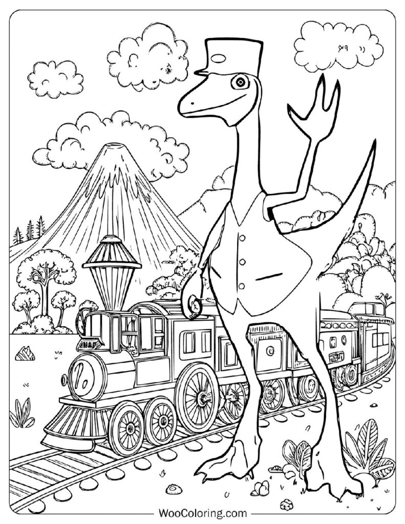 Dinosaur Coloring Page Free Printable