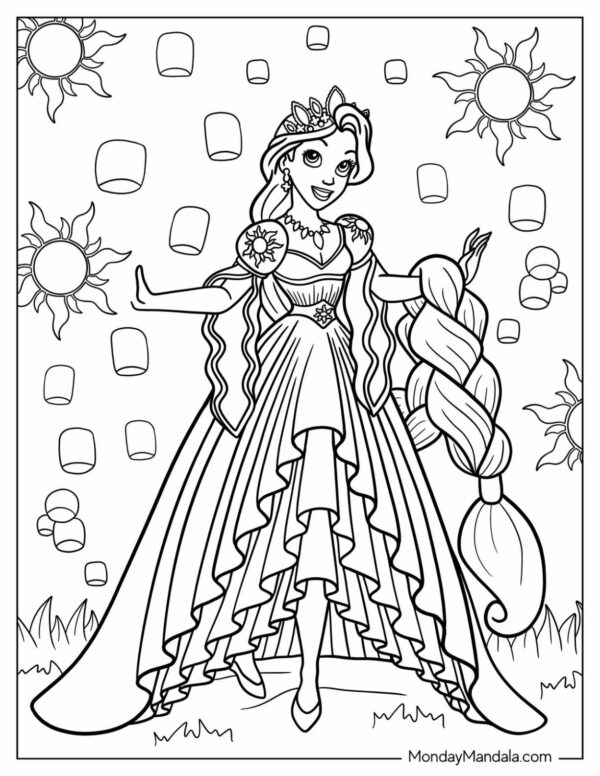 Princesses Printable Coloring Pages