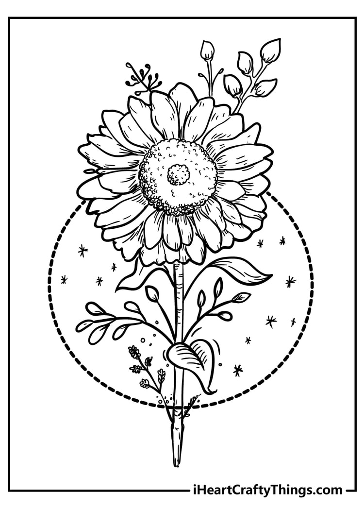 52 Flower Coloring Pages Easy Free Printable PDFs For Kids 