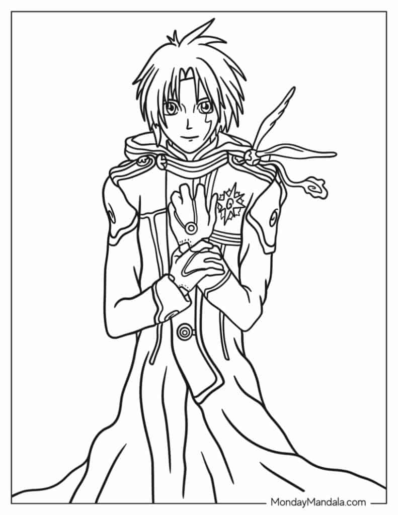 54 Anime Coloring Pages Free PDF Printables 