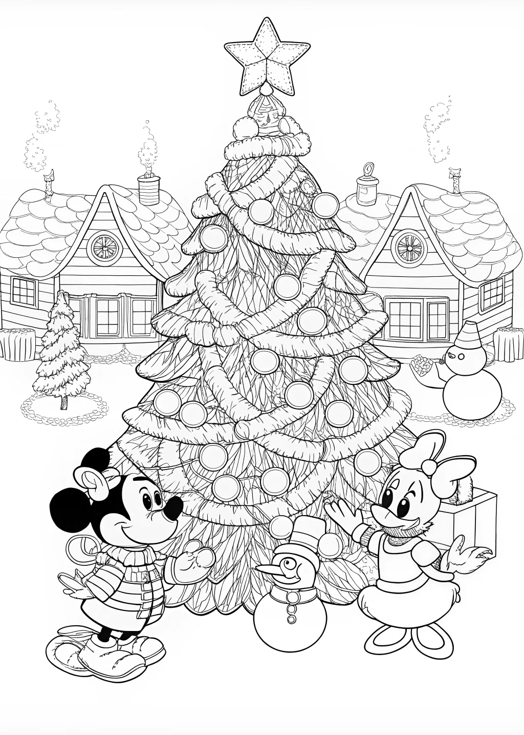 59 Disney Christmas Coloring Pages