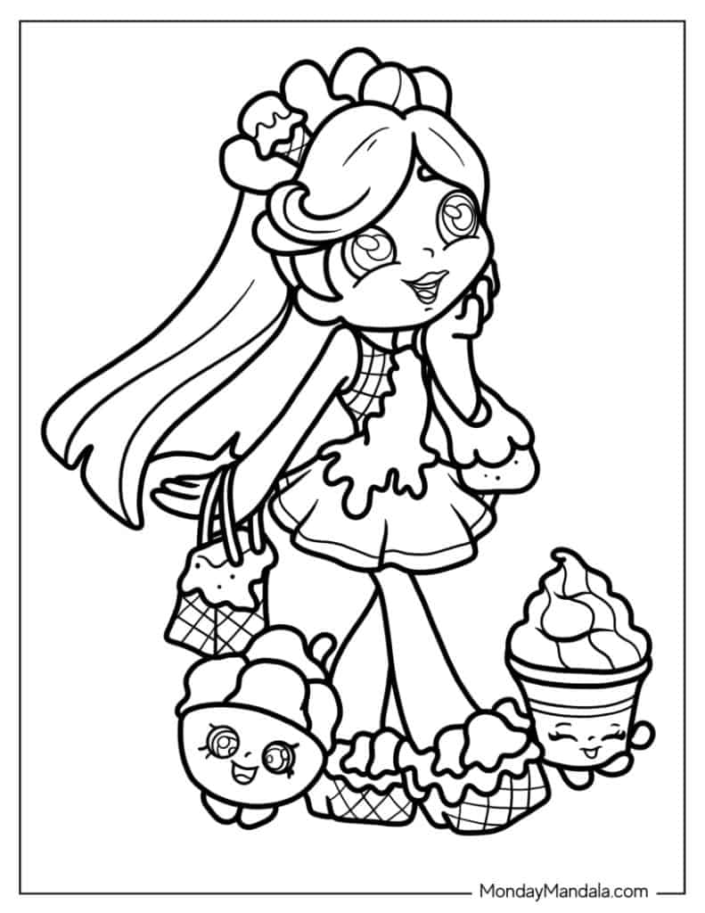 66 Shopkins Coloring Pages Free PDF Printables 