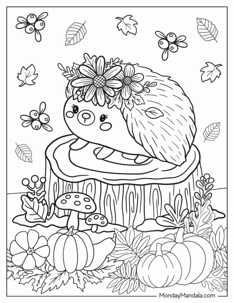 68 Autumn Fall Coloring Pages Free PDF Printables 