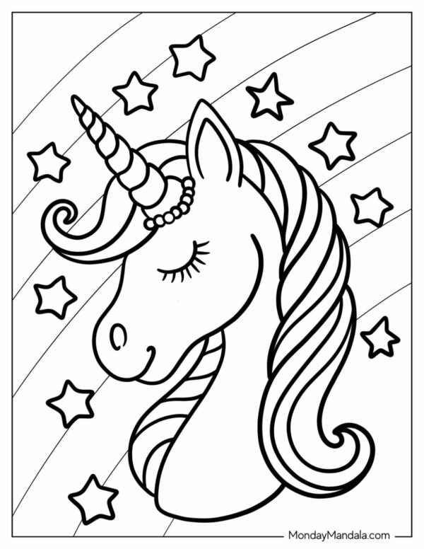 Printable Coloring Pages Of Unicorns