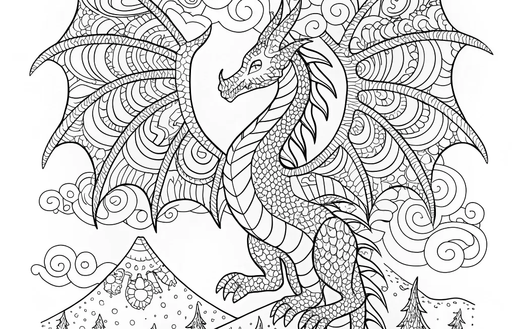 84 Dragon Coloring Pages