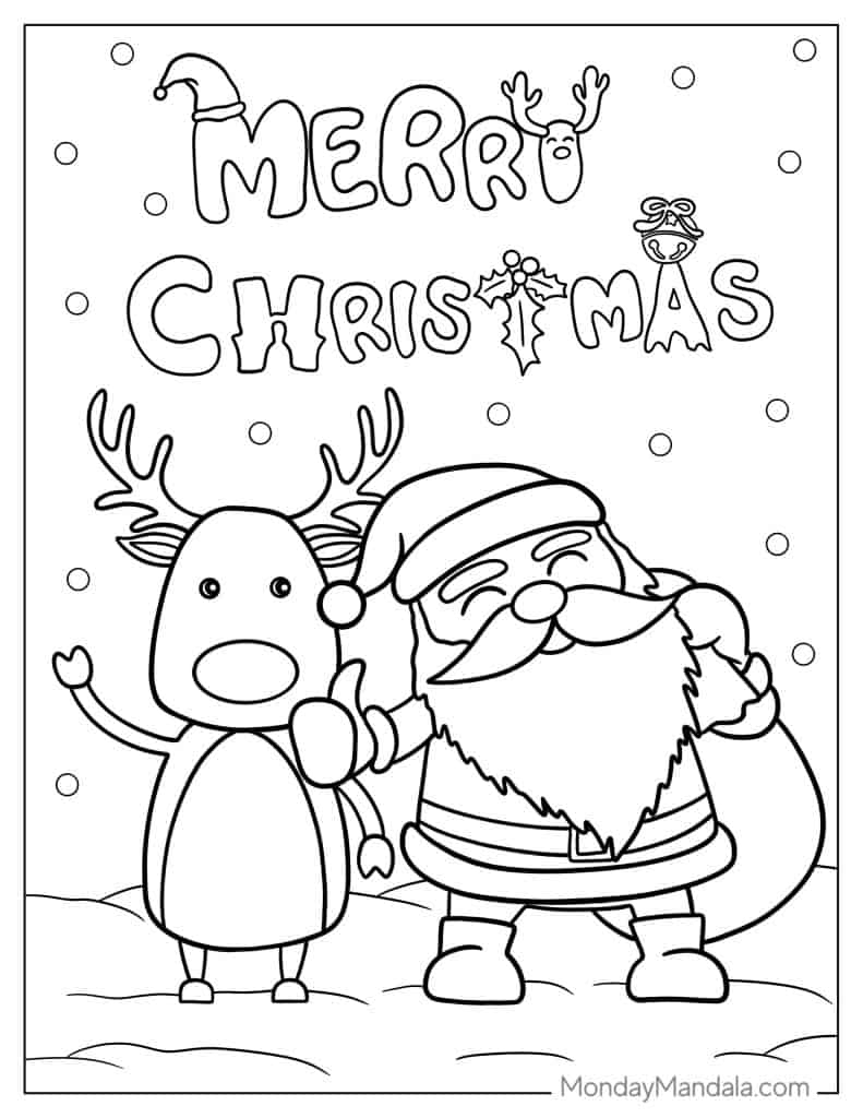 84 Santa Coloring Pages Free PDF Printables 