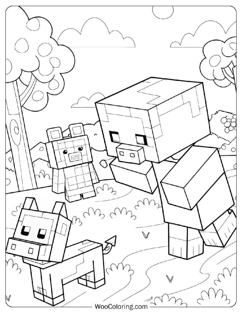 Mincraft Coloring Pages Printable Free