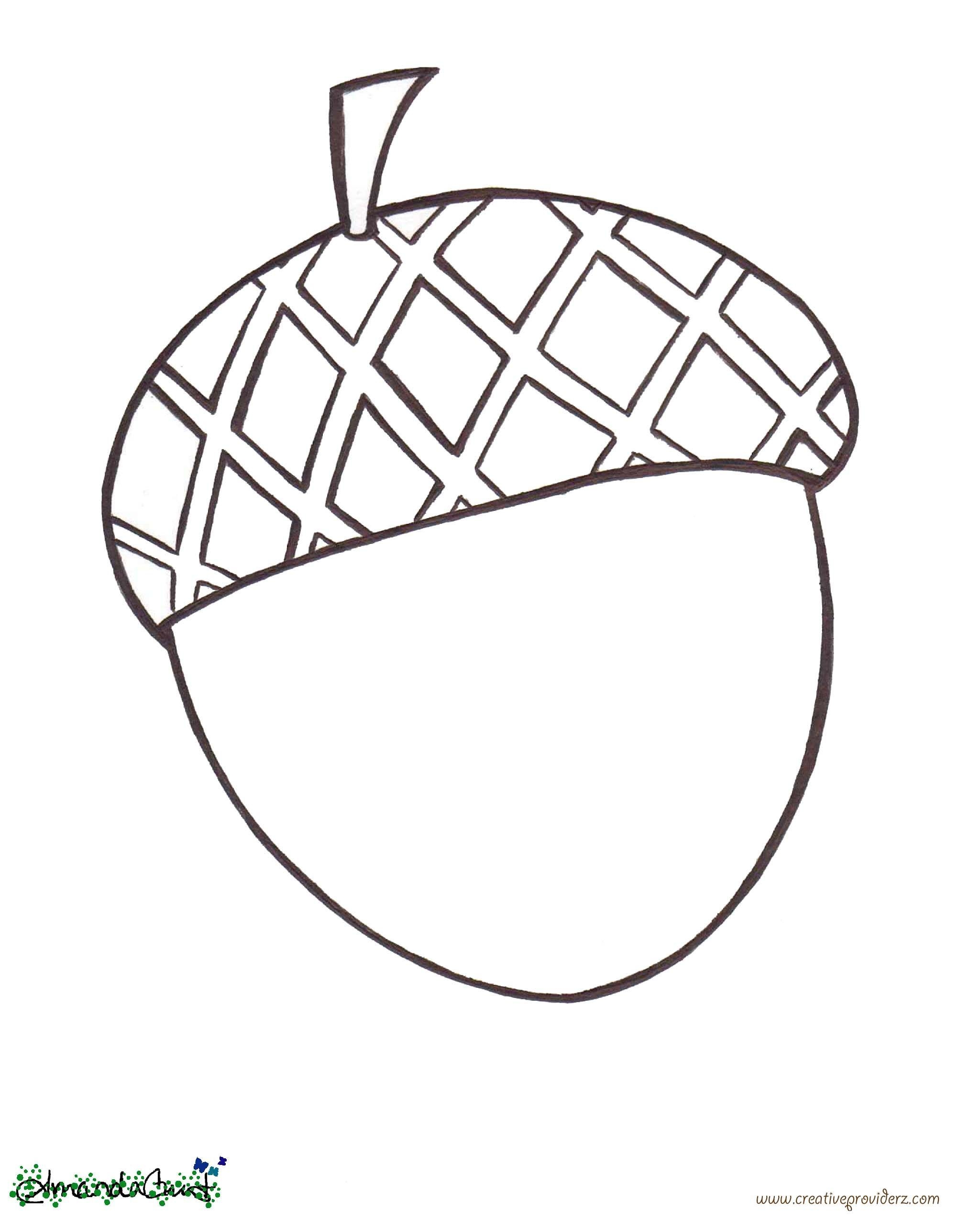 Acorn Printable Coloring Pages