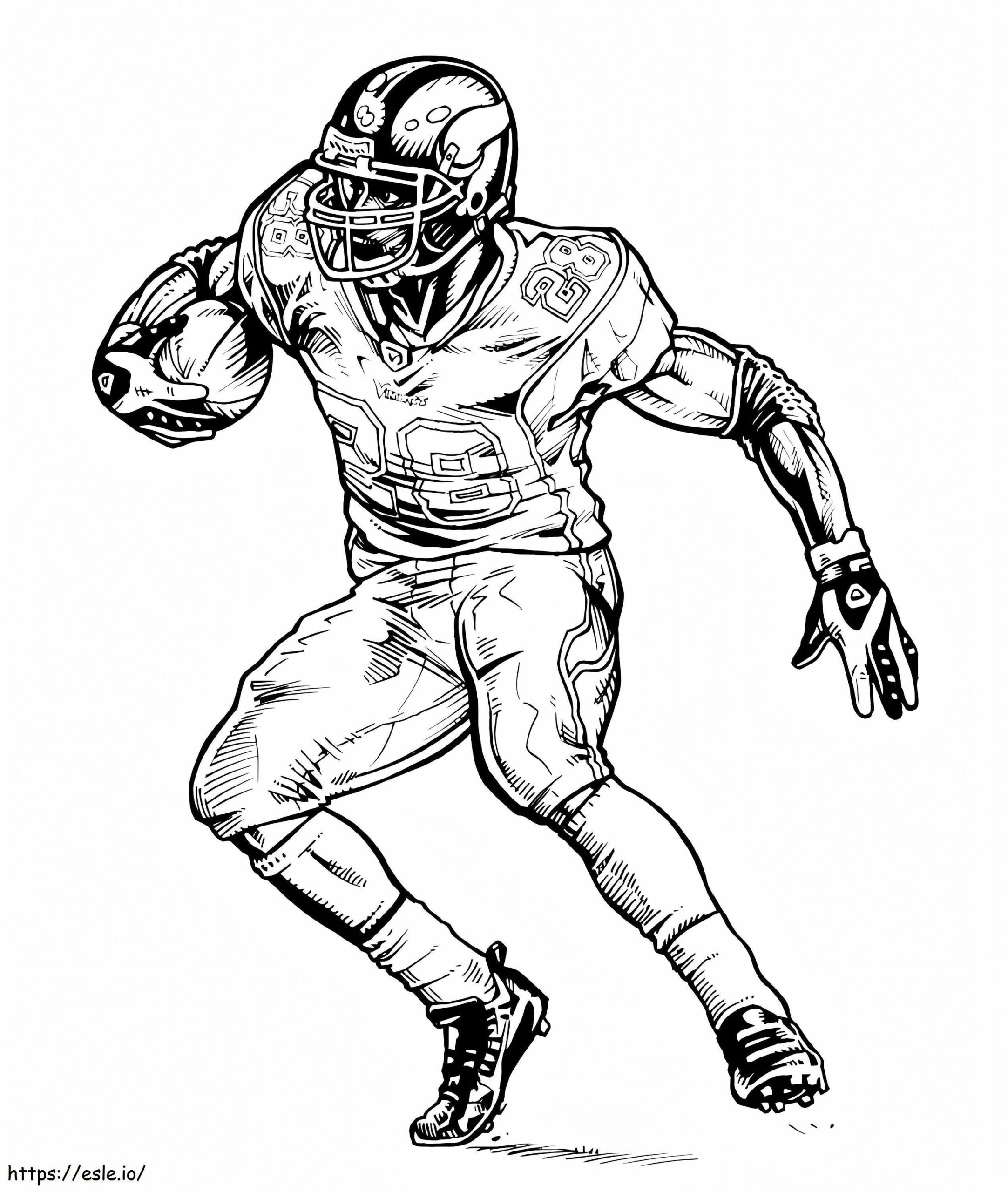 Adrian Peterson From Minnesota Vikings Coloring Page