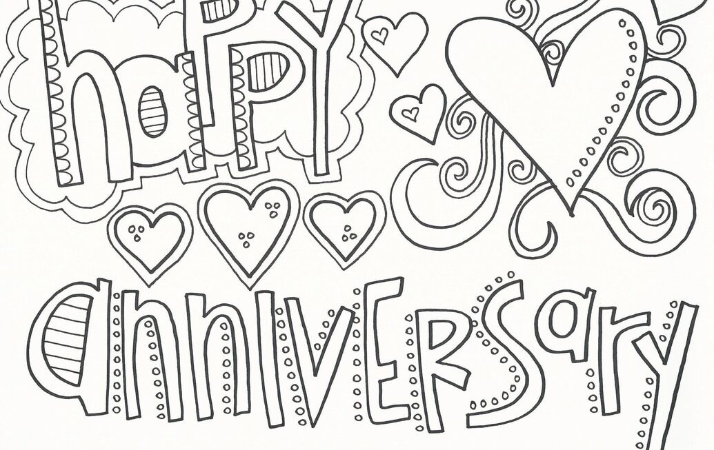 Anniversary Coloring Pages DOODLE ART ALLEY