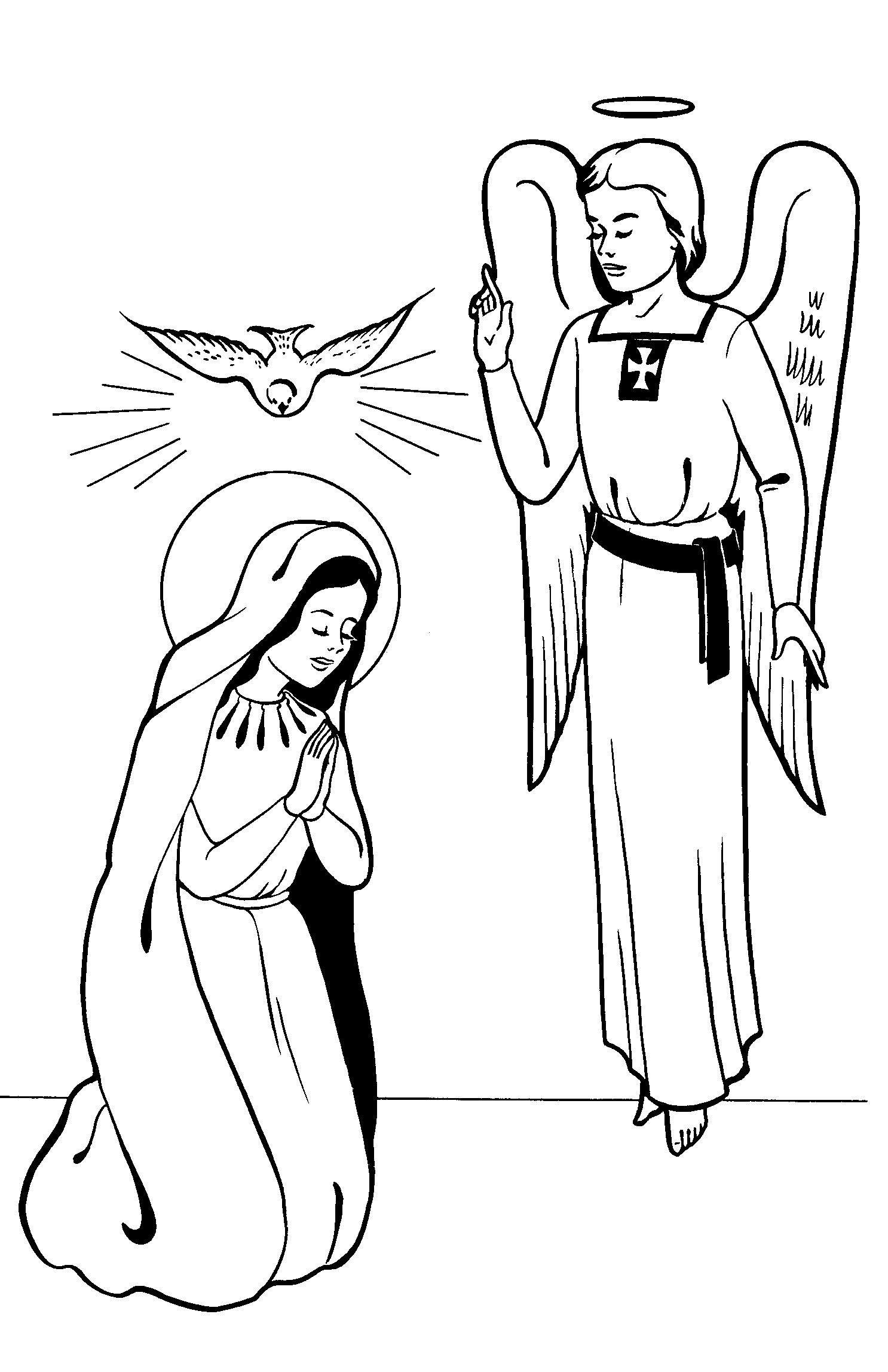 Hail Mary Printable Coloring Page