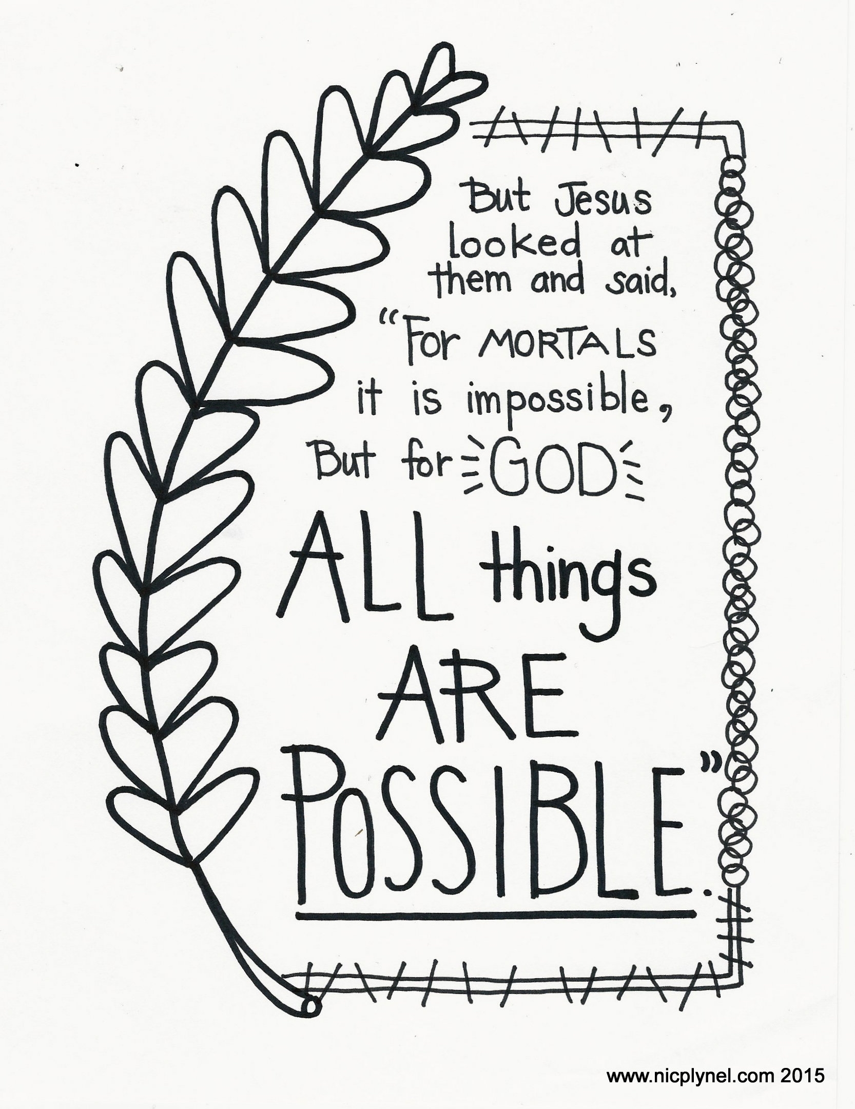 Art Tutorial Matthew 19 26 All Things Are Possible For God Christian Faith Art Journaling And Bible Study