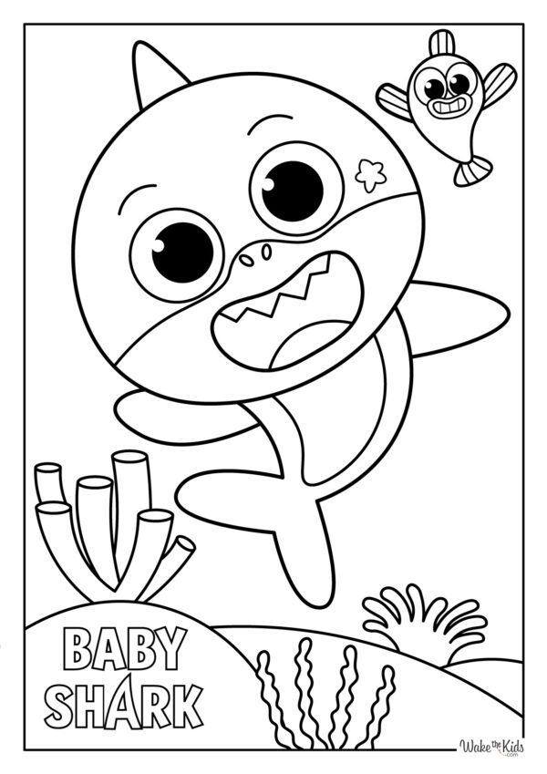 Baby Shark Printable Coloring Pages