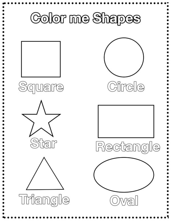 Shapes Coloring Pages Printable