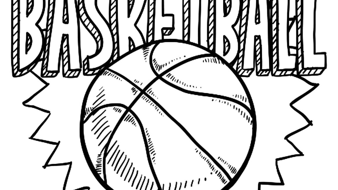 Basketball Image To Download And Color Basketball Coloring Pages