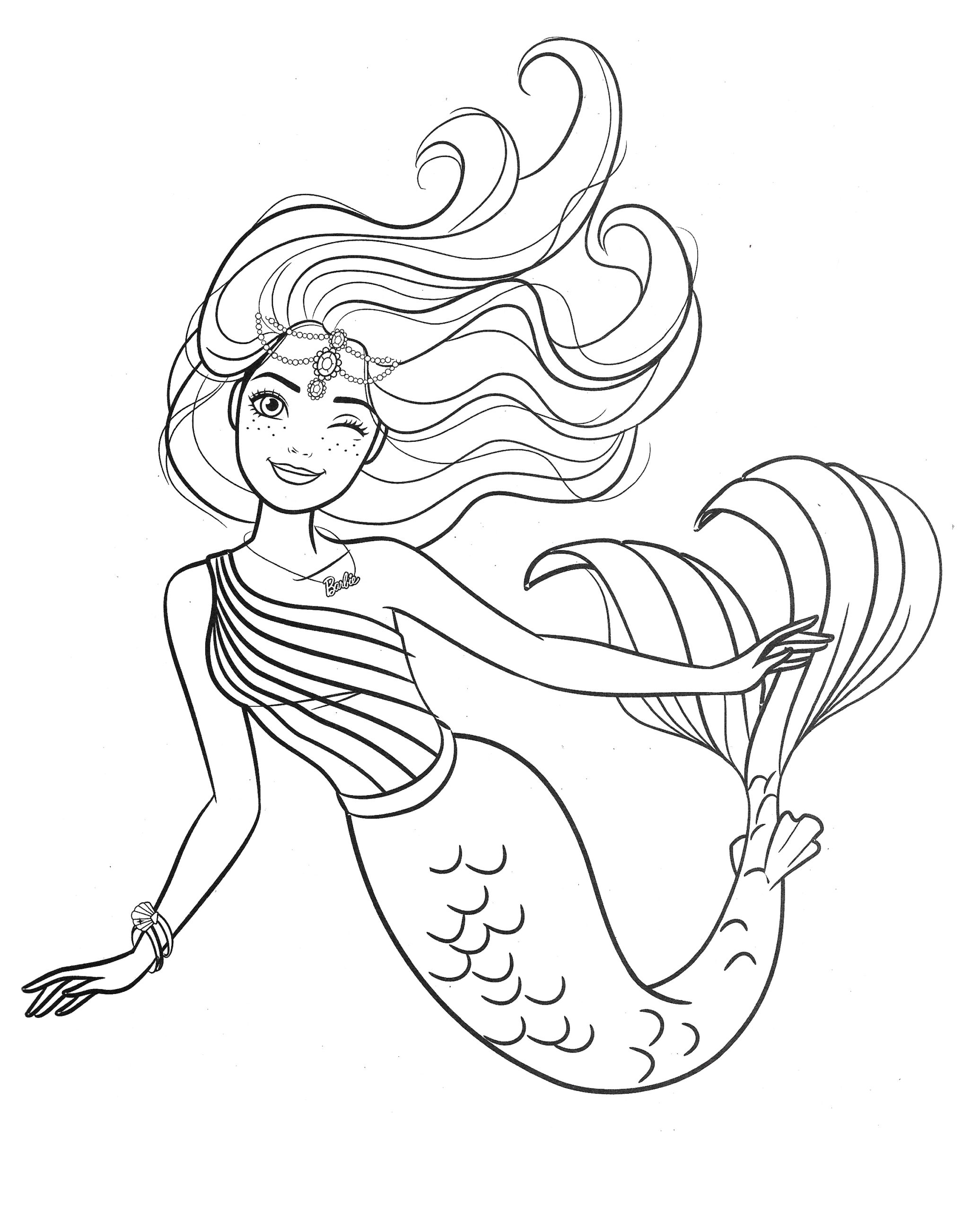 Mermaid Coloring Pages Printable