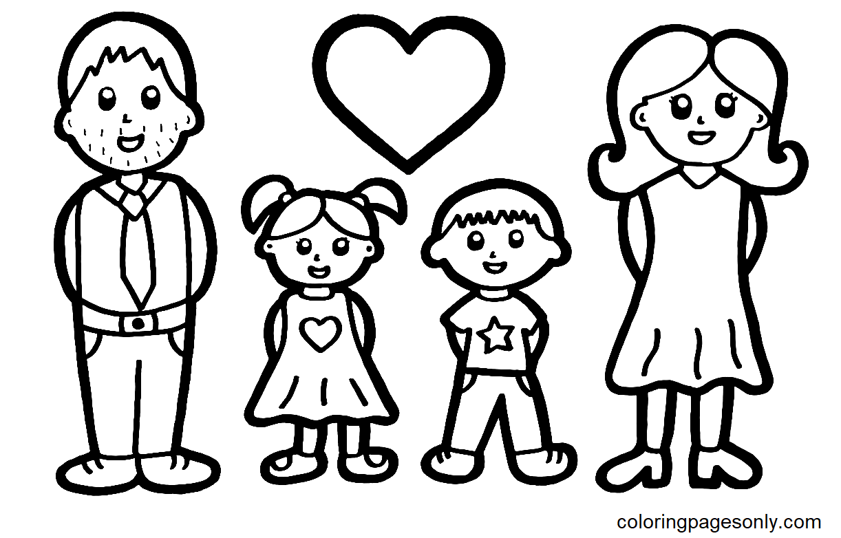 Black Family Coloring Pages