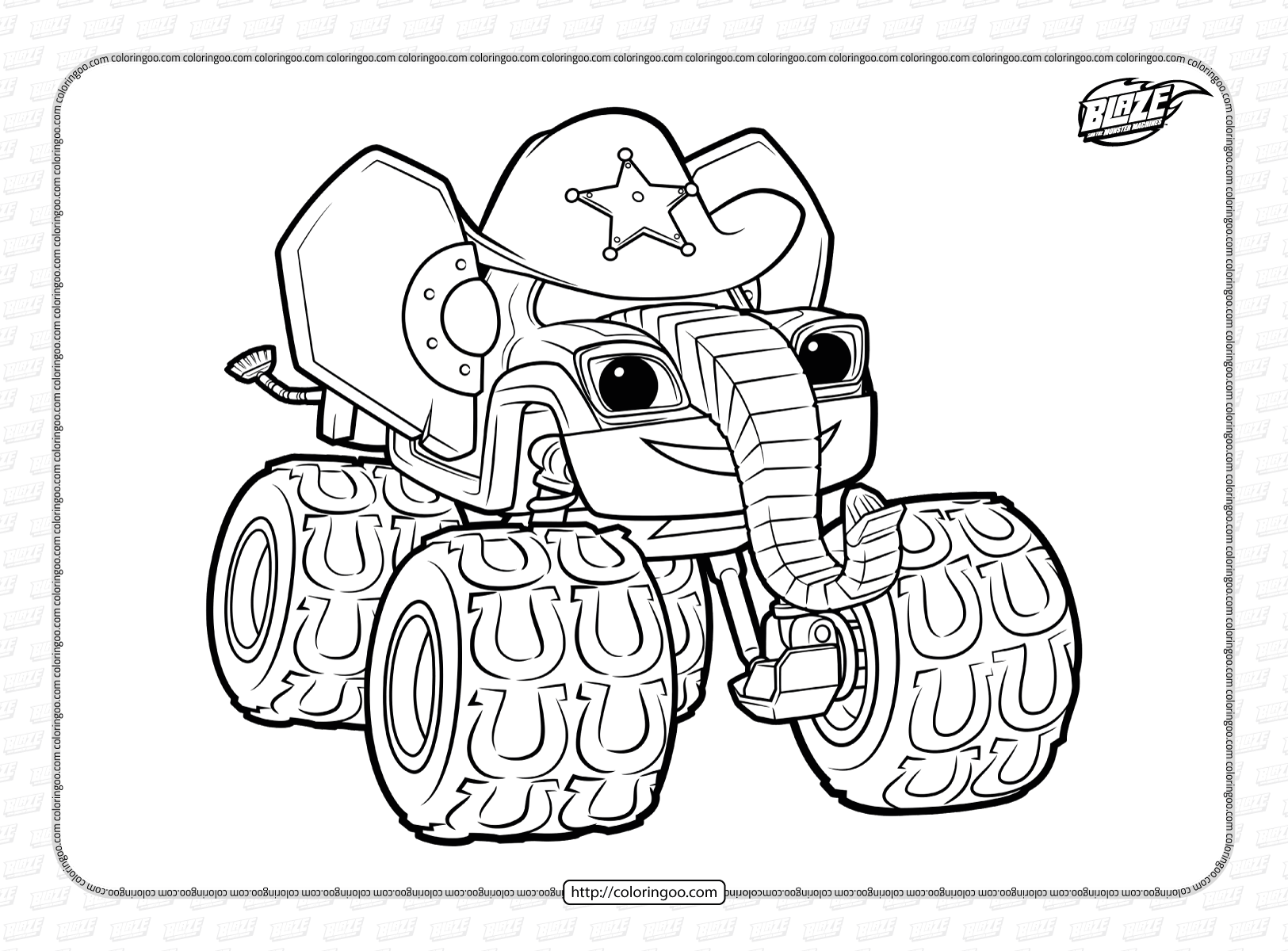 Free Printable Coloring Pages Blaze