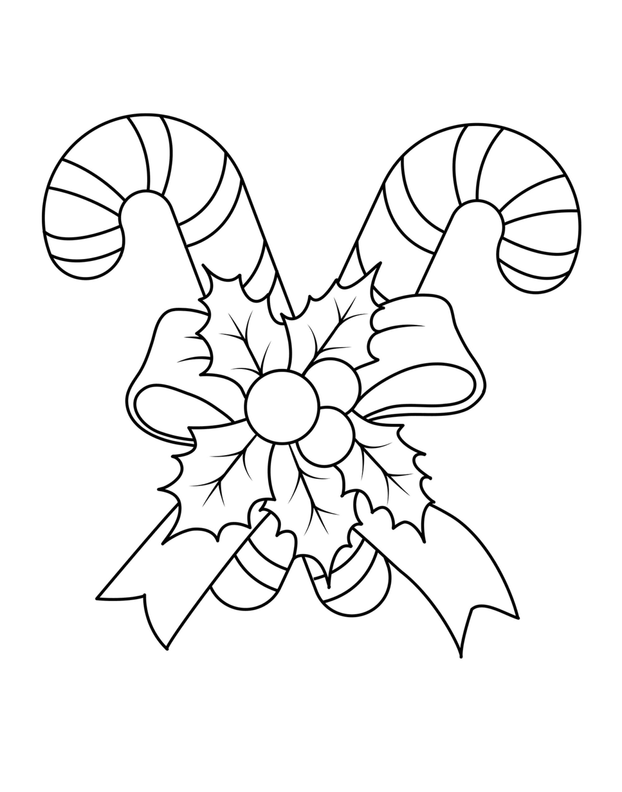 Printable Candy Cane Coloring Pages