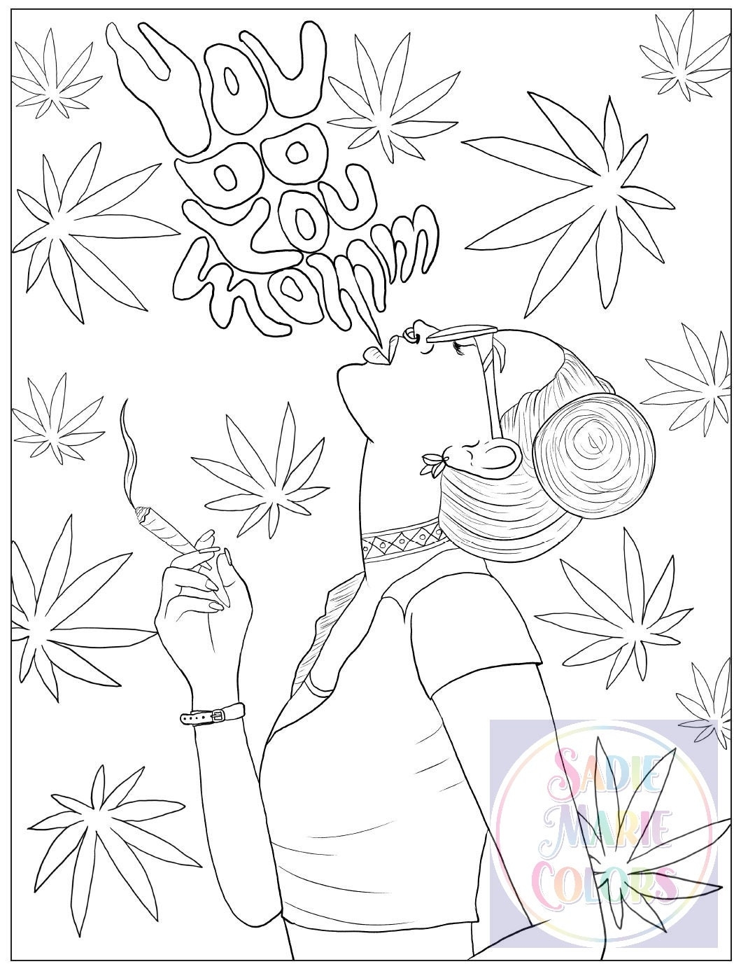 Printable Cannabis Coloring Pages