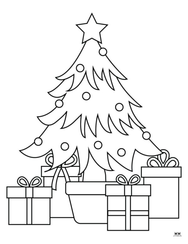 Printable Coloring Pages Christmas Tree
