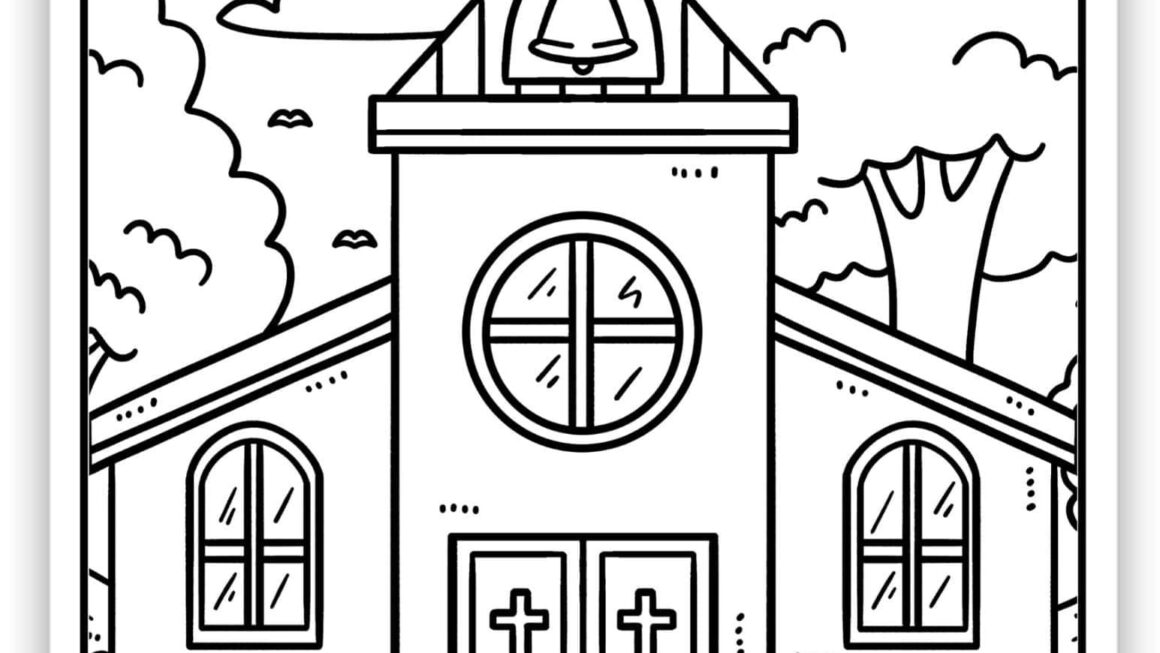 Church Coloring Pages Free PDF Printables