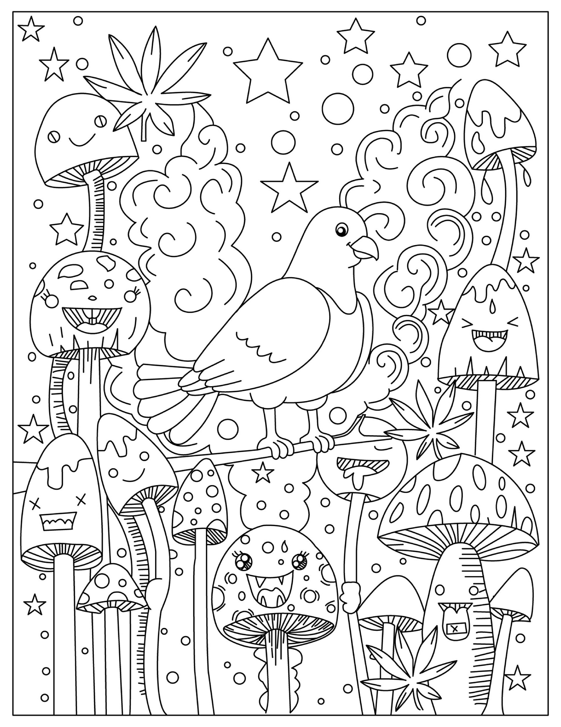 Coloring Pages Free Weed Books