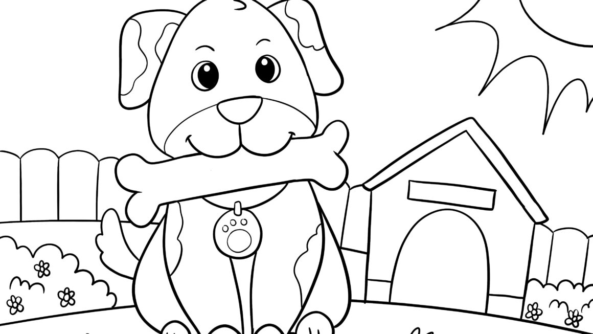 Cute Dog Coloring Page Free Printable Sheet For Kids Diy magazine