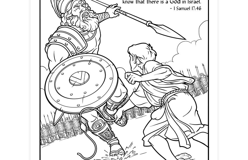 David And Goliath Coloring Page Printable