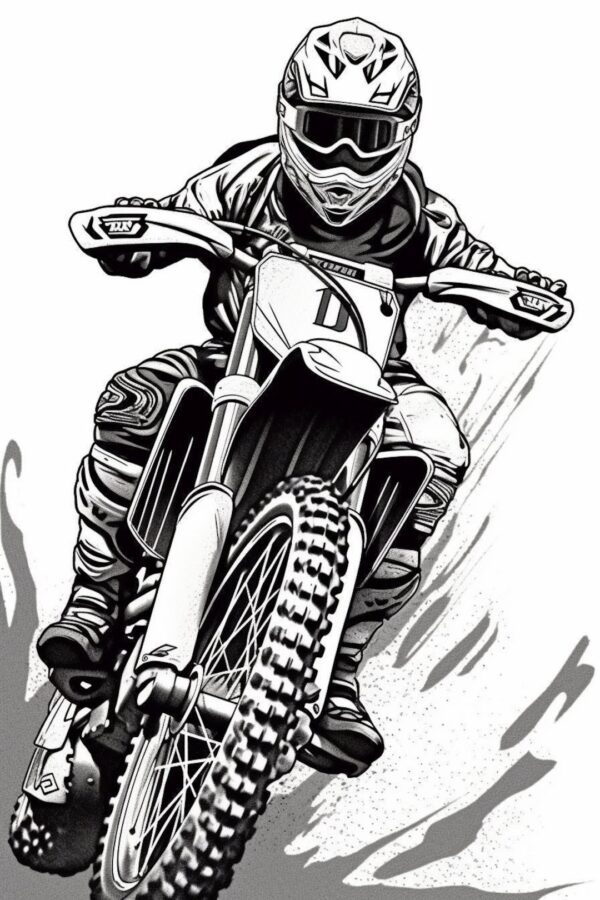 Dirt Bike Printable Coloring Page